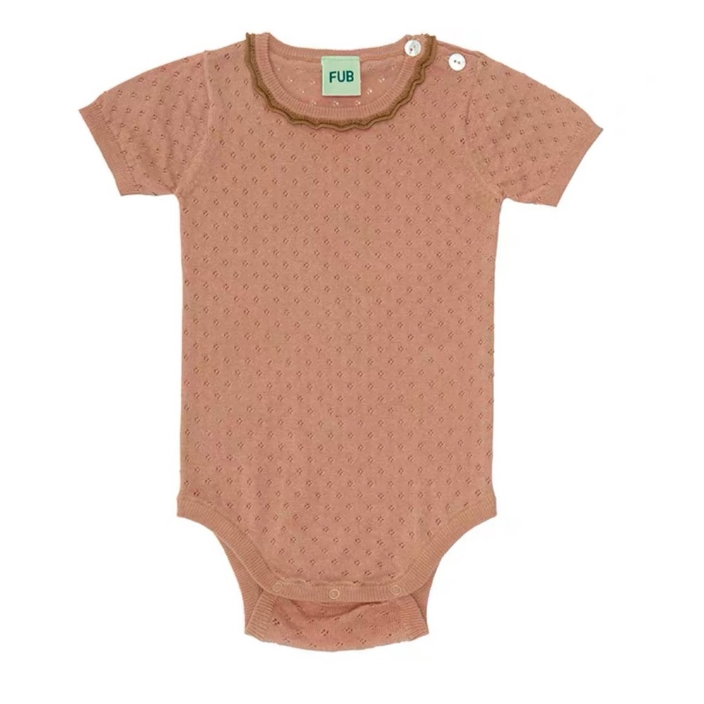 🆕FUB Extra Fine Knit Body Pointelle Organic Cotton | Sandstone